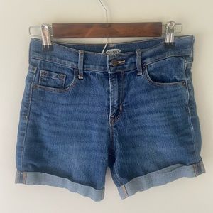 high waisted denim shorts